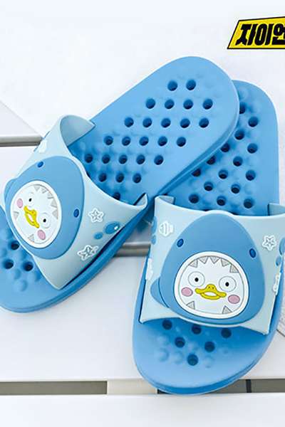 Pengsoo Character 3D Children's Bath Slippers (Shark Blue) (220mm) 003282