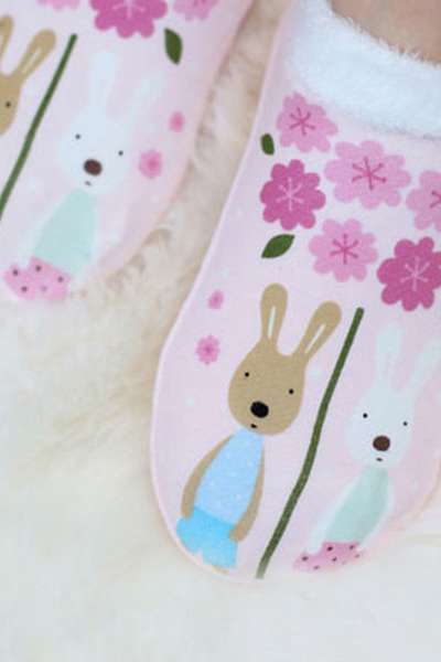 LeShukre Fur Sleep Slippers (Light Pink Cherry Blossom) Toddler Slippers