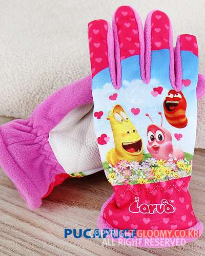 Larva Polar Fingerless Gloves [Heart]