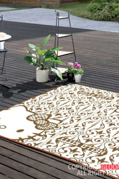 Hello Kitty PVC Picnic Mat 176X176 [Brown Oriental] (Japan)