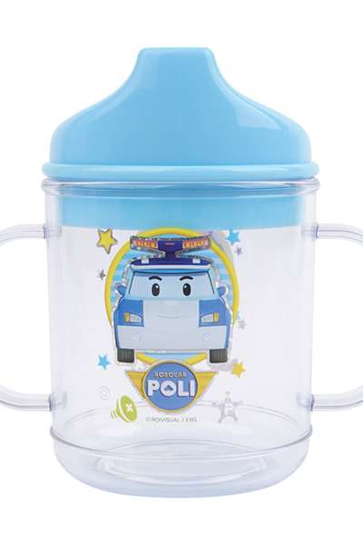 Robocar Poli Poly and Amber Dual-Handle Lid Cup 250ml