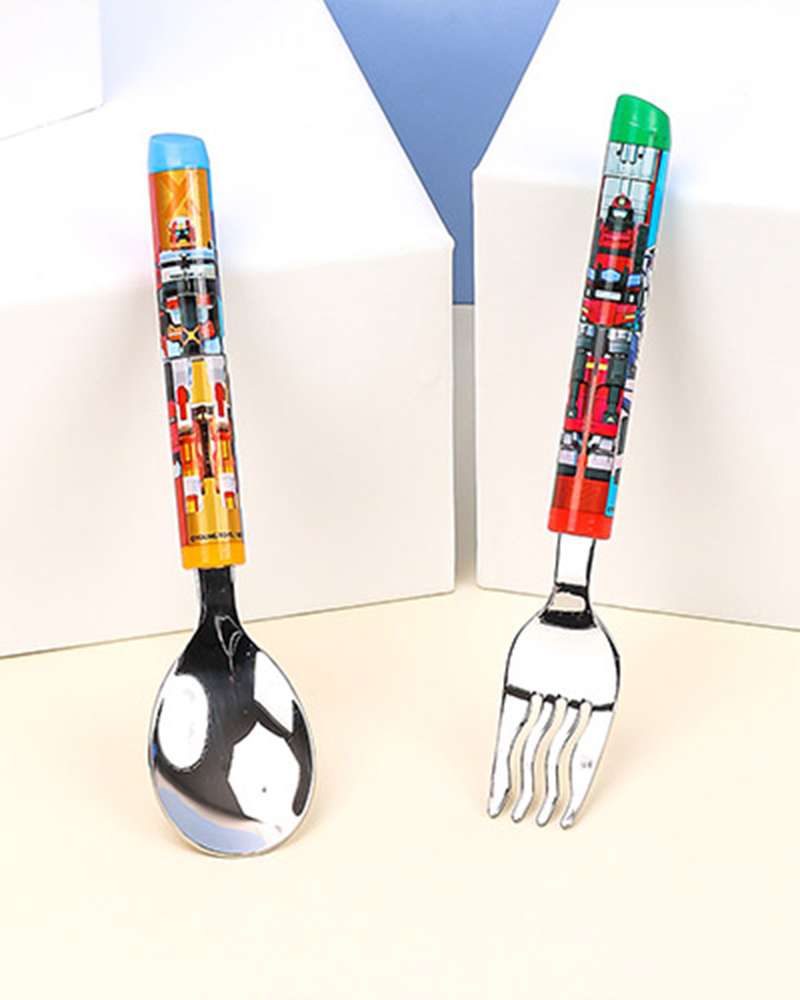 Tobot Character Spin Puzzle Noodle Spoon Fork Set 585276