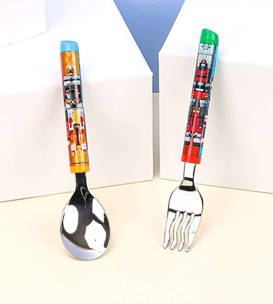 Tobot Character Spin Puzzle Noodle Spoon Fork Set 585276