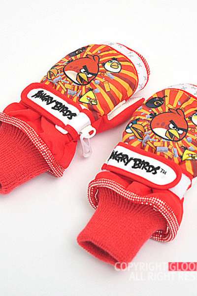 Angry Birds Red Warrior Mittens Ski Gloves