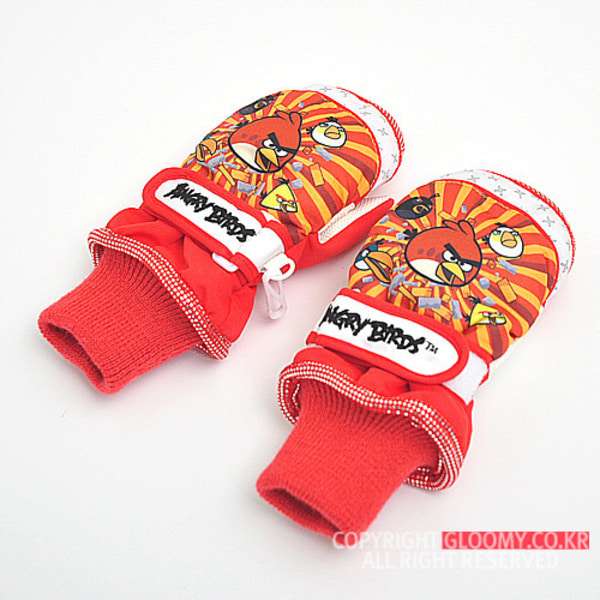 Angry Birds Red Warrior Mittens Ski Gloves