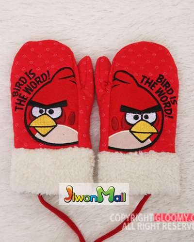 Angry Birds Quilted Gloves