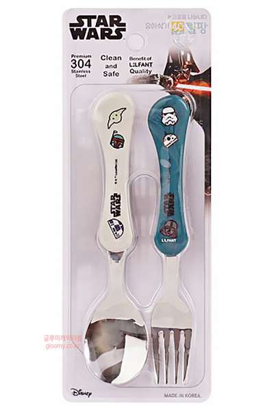 Star Wars Character Wave Spoon Fork Set (Mandalorian) 573778