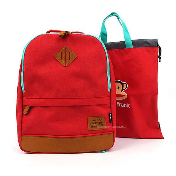Paul Frank East 2 Simple Backpack Set (Red)