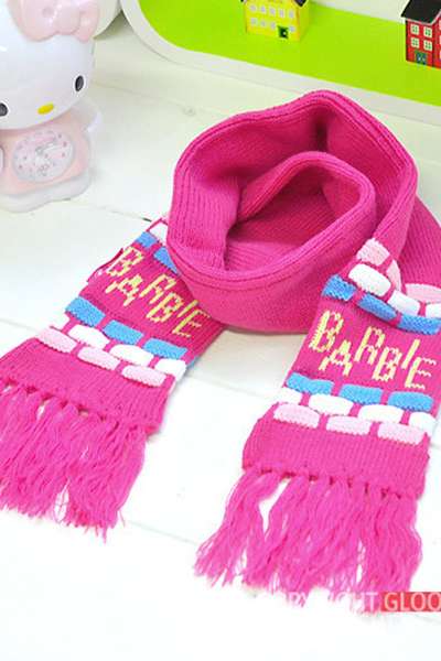 Barbie Ear-shaped Hat and Scarf Set