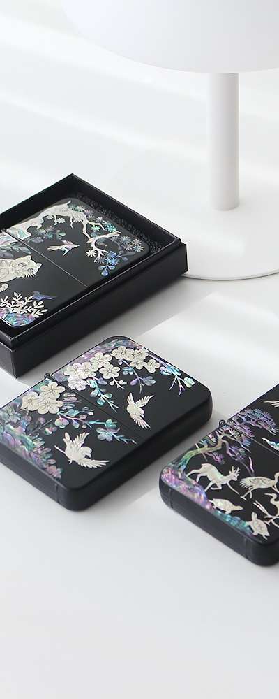 螺鈿漆器 777 貝細工爪切りセットH