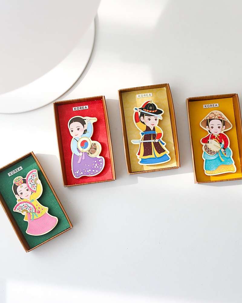Traditional Character Framed Souvenir Magnet C - Traditional Dance