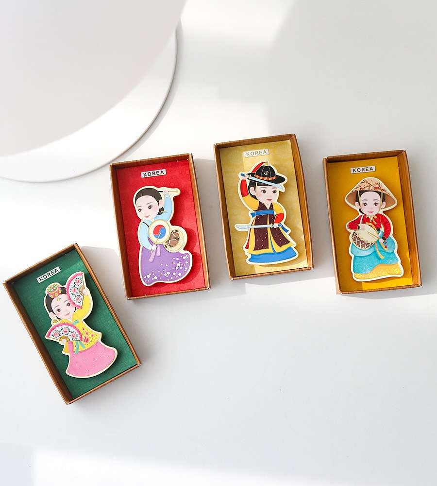 Traditional Character Framed Souvenir Magnet C - Traditional Dance