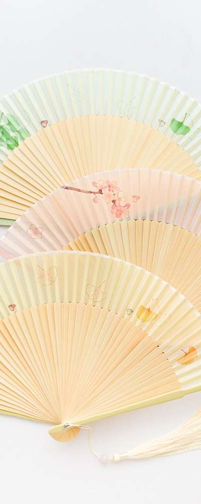 パステル シルク折り畳み扇(P)