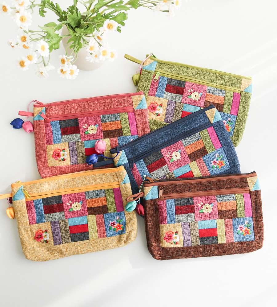 Cotton Five-Color Jogakbo Pouch Y