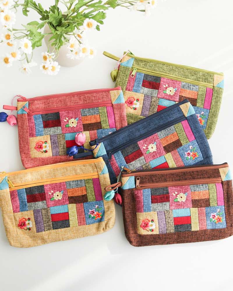 Cotton Five-Color Jogakbo Pouch Y