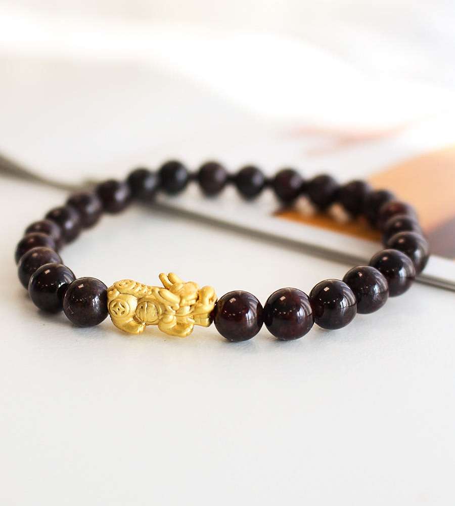 BEST Pixiu Zodiac 12-Animal Praying Beads Buddhist Wealth Mala Bracelet Stone Fashion Zodiac Sign Wish Fulfillment