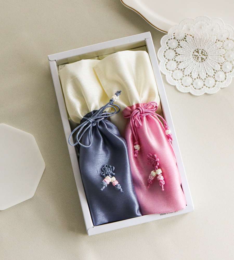 Silk Brocade Spoon and Chopsticks Pouch