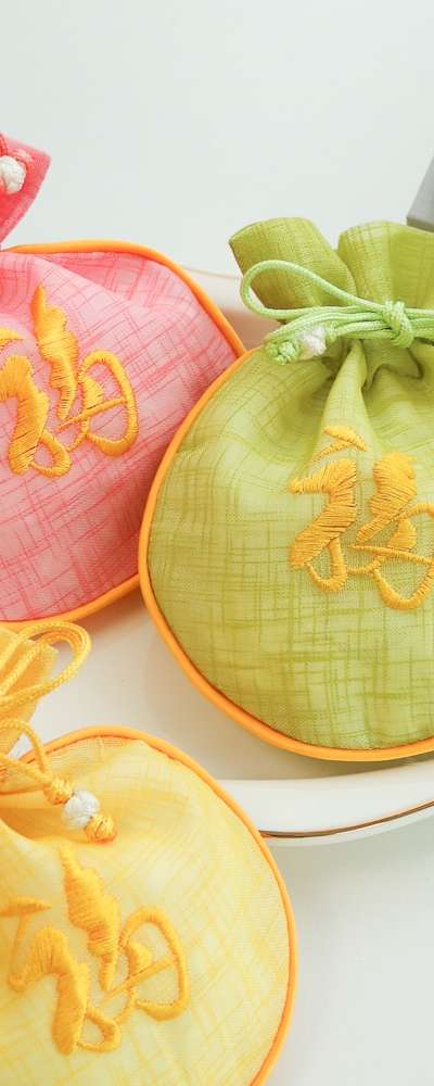 麻布刺繍半月形ラウンド福袋Y