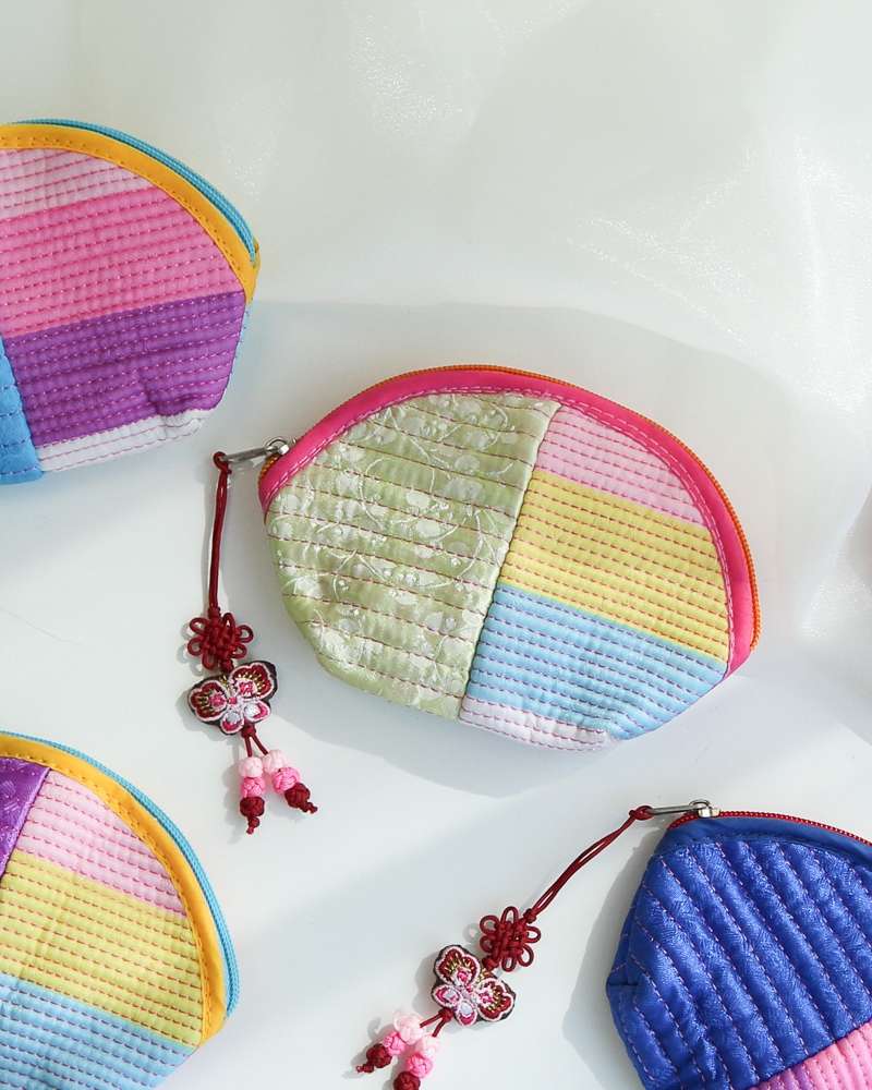 Quilted Half-Moon Coin Purse Y