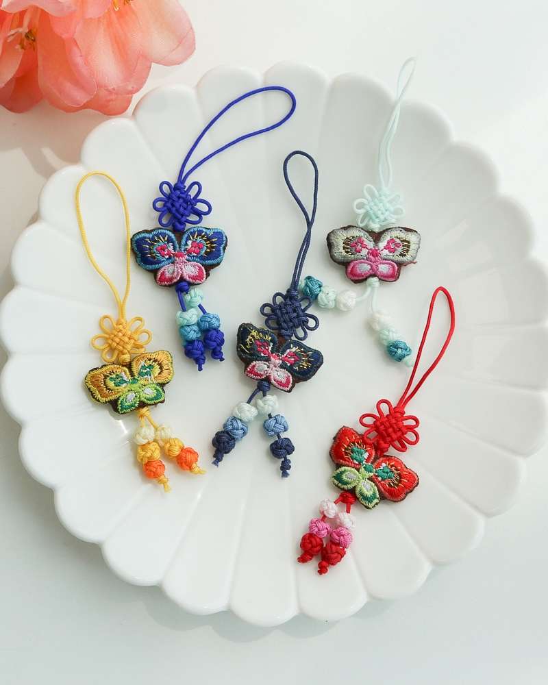 Butterfly Embroidery Mini Knot Ornament Y