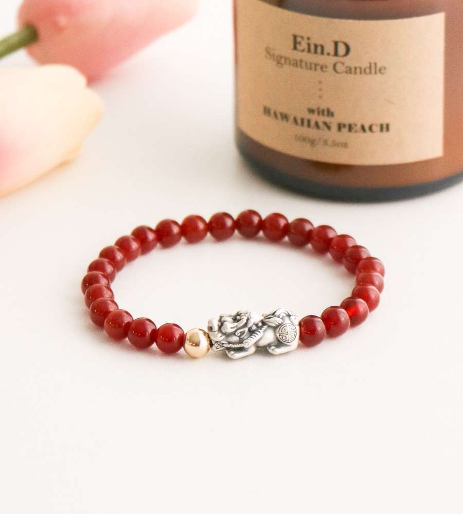 AAA Zamano Gold Golden Ball Wealth Pixiu Bracelet 6mm Unisex Natural Stone Couple Mala