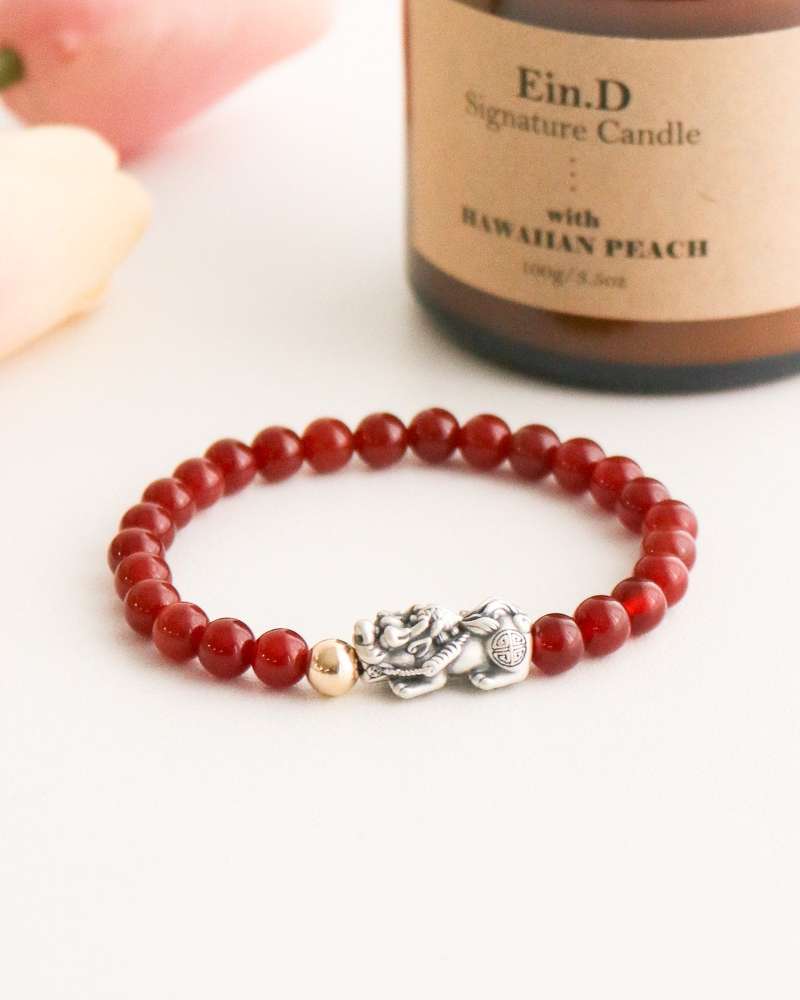 AAA Zamano Gold Golden Ball Wealth Pixiu Bracelet 6mm Unisex Natural Stone Couple Mala