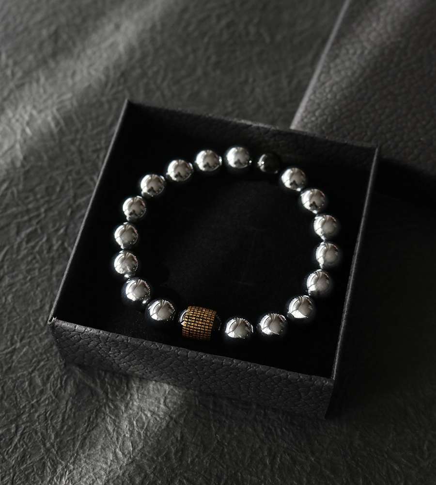 Terahertz Heart Sutra Prayer Bead Bracelet Hands-Clasped Style 10mm Men's Natural Stone Power Stone