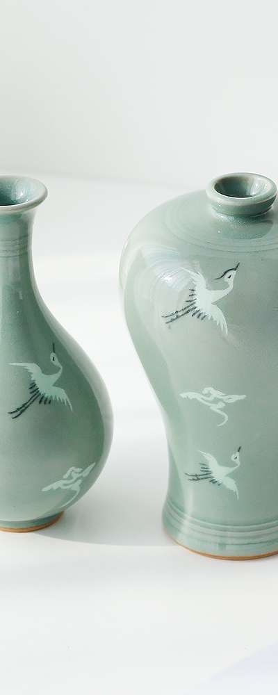 名品松月梅酒瓶セット(ミニ)雲鶴 14cm