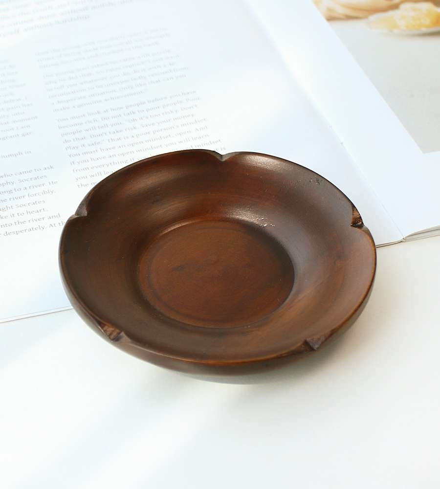 Domestic Plum Blossom Wood Tea Coaster (Large)