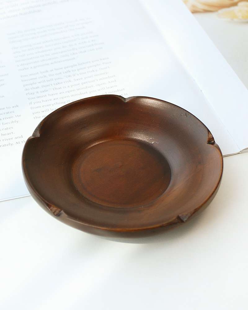 Domestic Plum Blossom Wood Tea Coaster (Large)