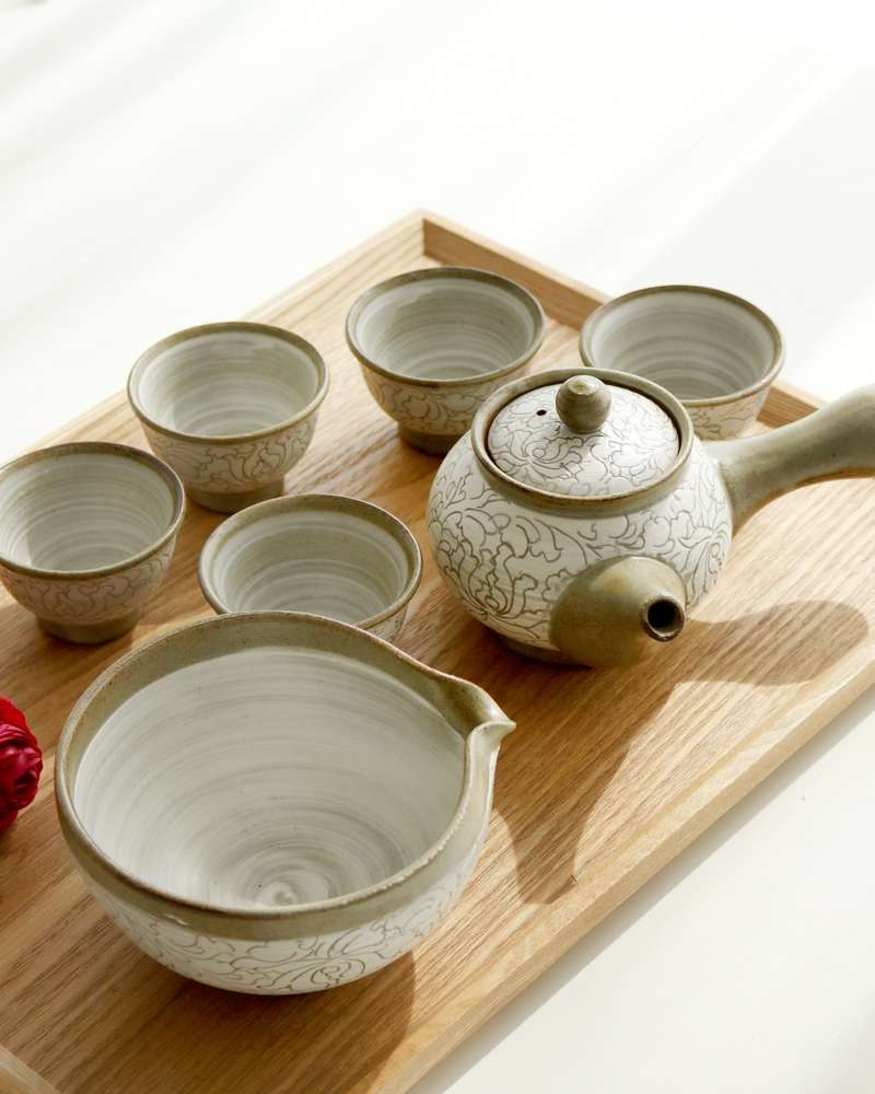 Buncheong Sildeungcho 5-Person Tea Set
