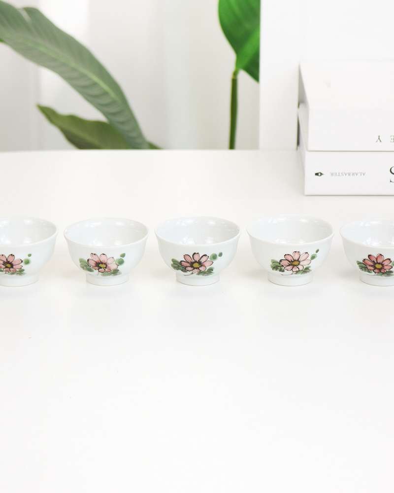 Cosmos 5-Person Traditional Tea Cup Set