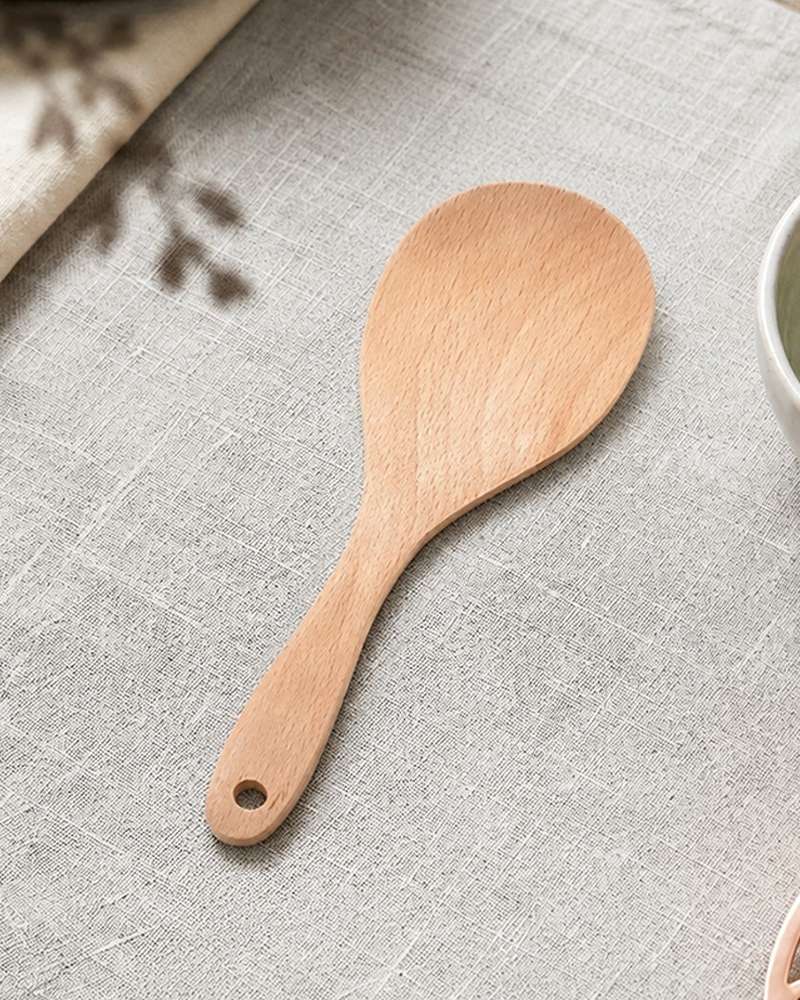 2-Size Beechwood Rice Paddle