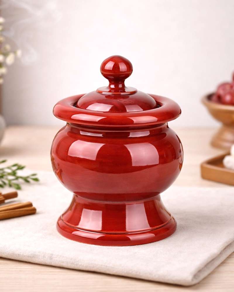 Korean Lacquered Ancestral Rite Incense Burner (Wooden Ritual Offering Vessel for Holidays, Commemorative Services, Grave Visits, Incense Holder and Stand)