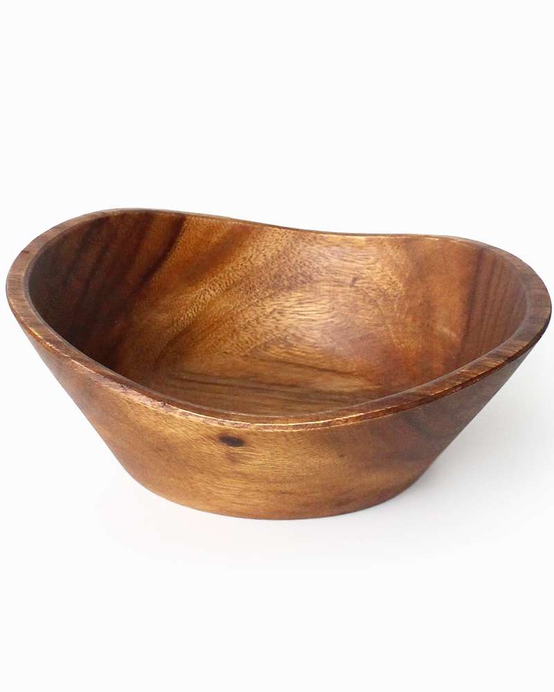 23cm Wave Wood Salad Bowl