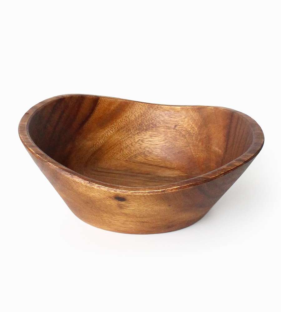 23cm Wave Wood Salad Bowl