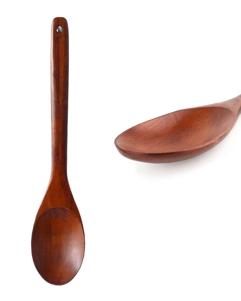34cm Rosewood Oval Wok Spatula (Wooden Cooking Spoon, Multi-Purpose Wood Spatula, Commercial Restaurant Turner)