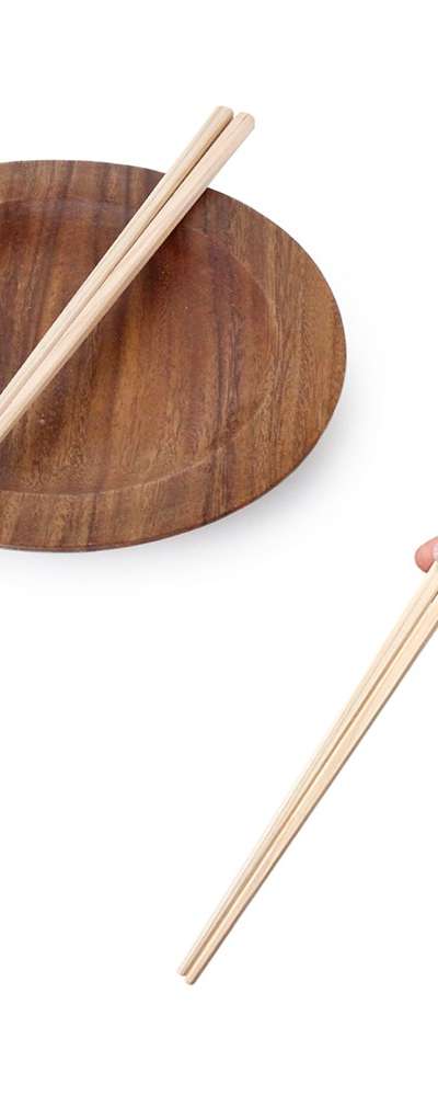 国産ヒノキ材箸 23cm 1個(高級無垢材和風業務用食堂用無地木製箸)
