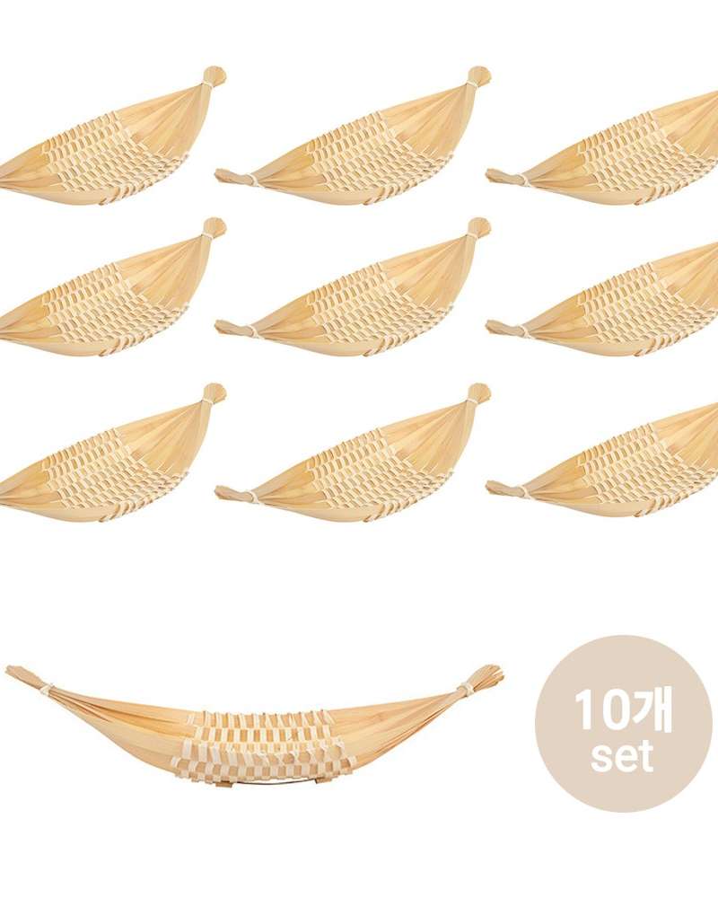 10-Piece Set Bamboo Pear-Shaped Fried Food Basket