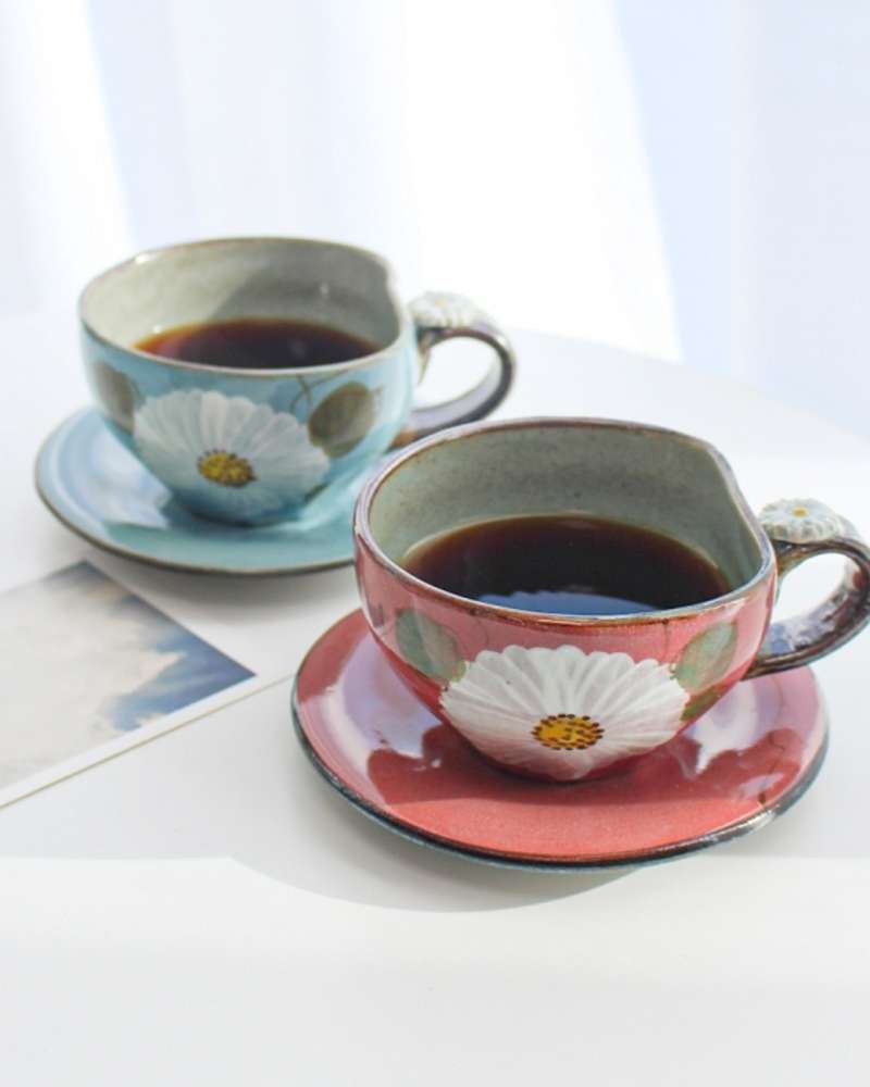 (2 Types) Color Cosmos Coffee Cup Set