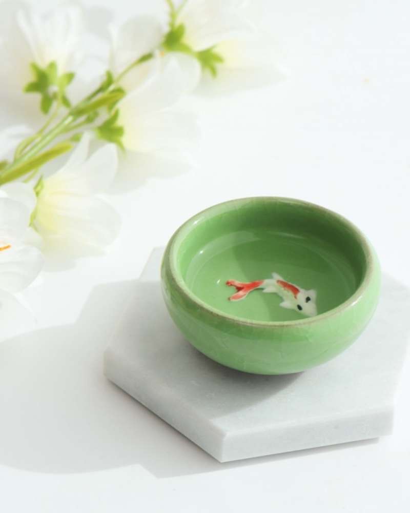Color Carp Fish Teacup