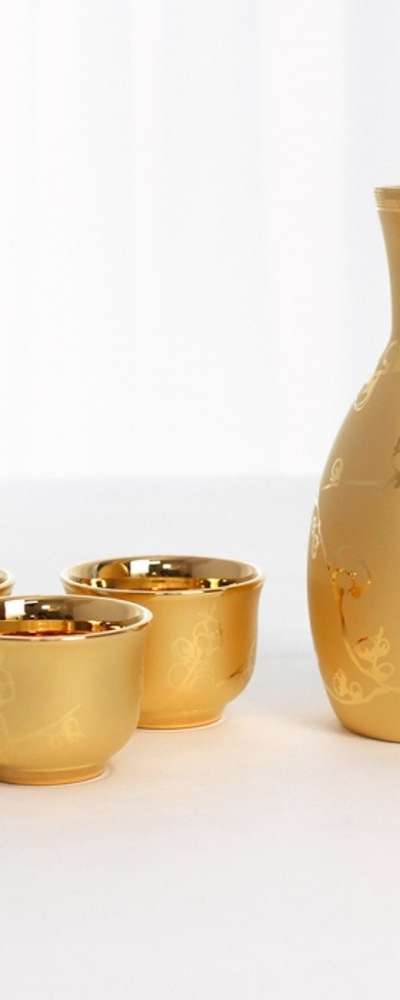 高級純金メッキ酒セット
