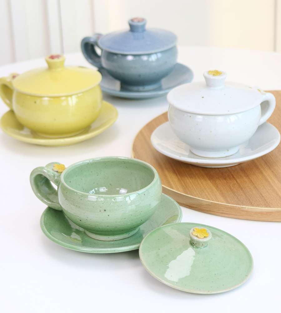 Two-Person Ssanghwa and Jujube Tea Cup Set