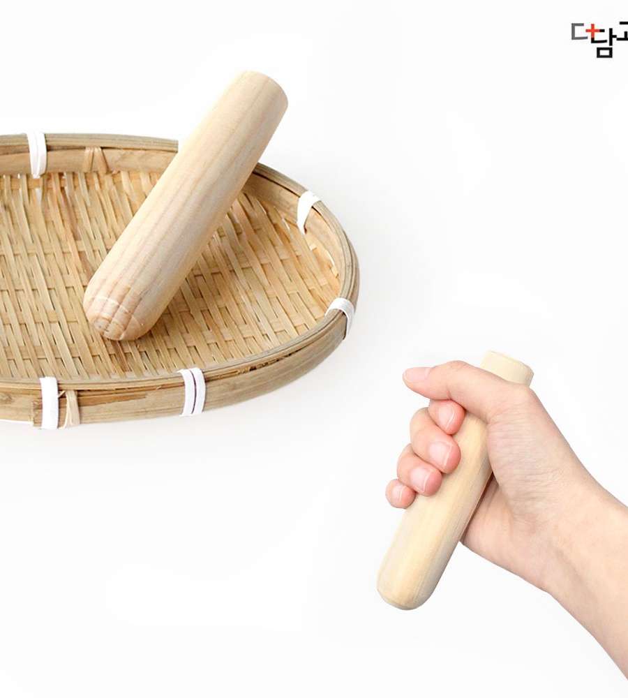 Domestic Wood Mini Mortar and Pestle Single Unit l Small Grain Grinding Garlic Mincing Rice Cake Making Cooking Experience Pretend Play