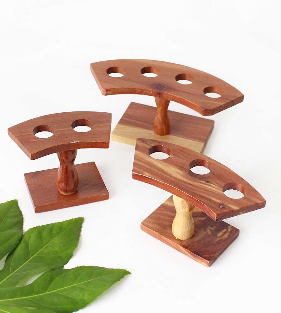 Fragrant Wood Maki Stand (2-Slot 3-Slot 4-Slot Nori Roll Holder Sushi Tableware Japanese Restaurant Plating)