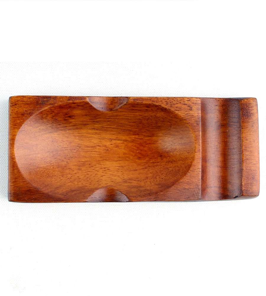 Lacquered Rose Wood Spoon Rest Square 1P | Wood Chopstick Holder