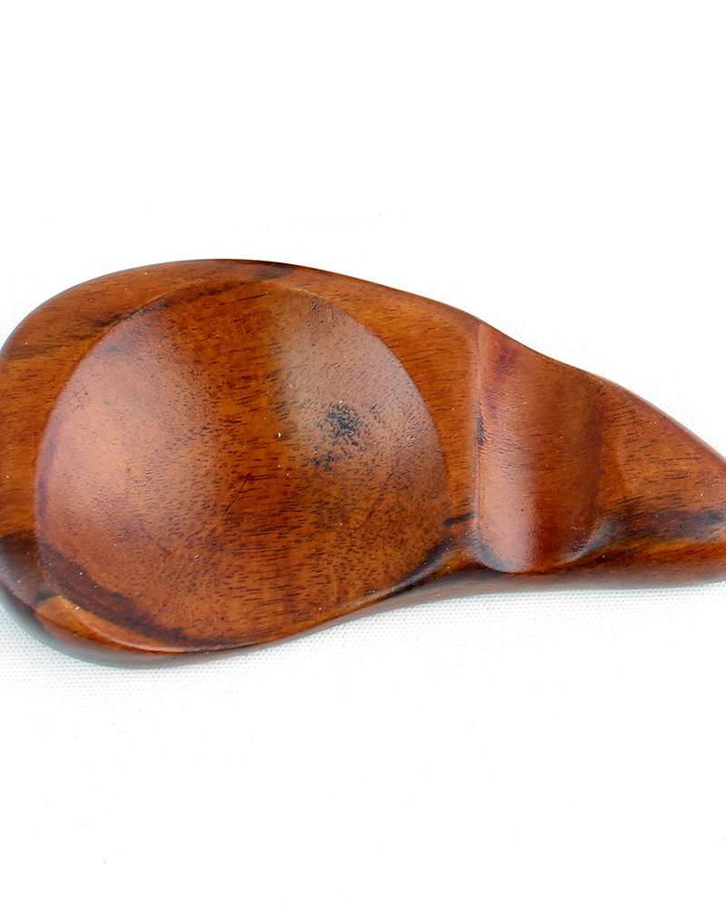 Lacquered Rosewood Spoon Rest Water Drop Shape 1P | Wooden Chopstick Rest