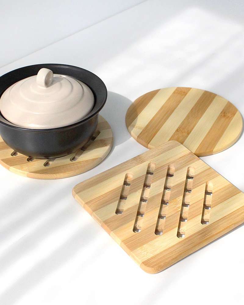 Bamboo Stripe Pot Trivet | Dolsot Stone Pot Coaster