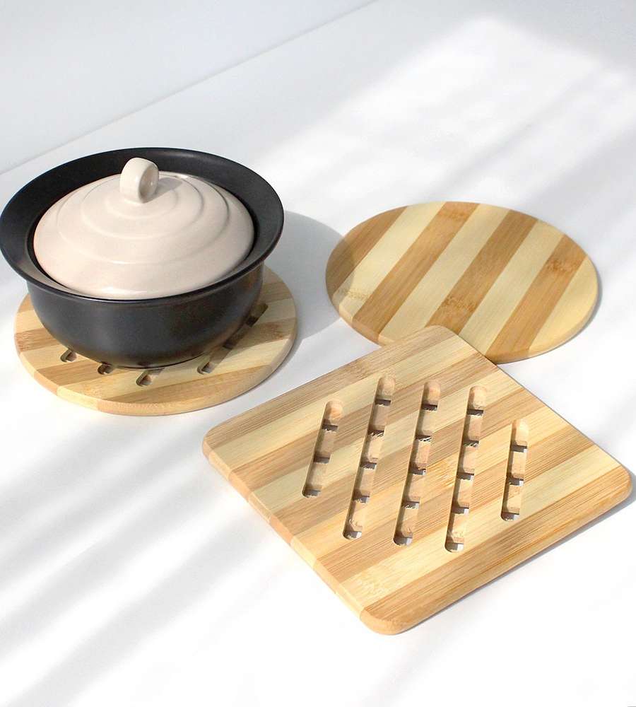 Bamboo Stripe Pot Trivet | Dolsot Stone Pot Coaster