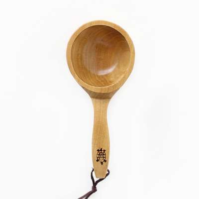 Korean Natural Wood Gourd Ladle - Medium (Dongdongju Makgeolli Wooden Scoop Traditional Culture Experience Foreign Gift Korean Souvenir)